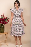 Rochie Luisa din bumbac, cu captuseala si curea